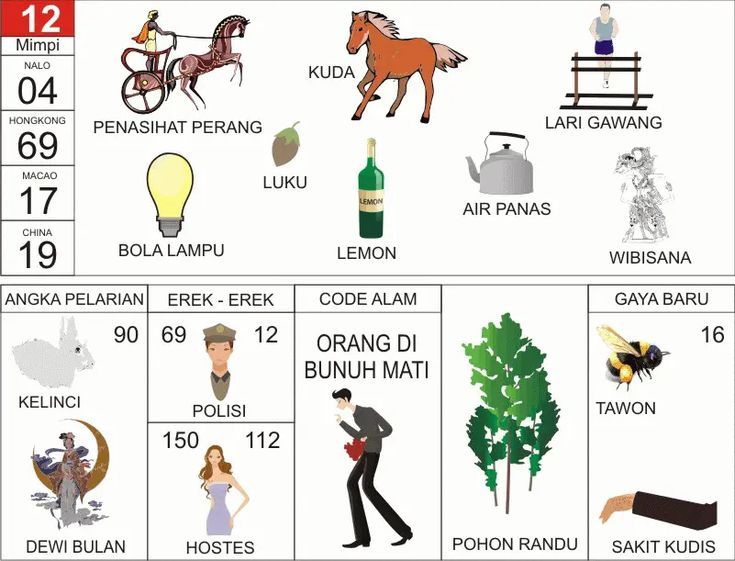 Erek Erek 12 2D Bergambar dan Buku Tapsir Mimpi Lengkap