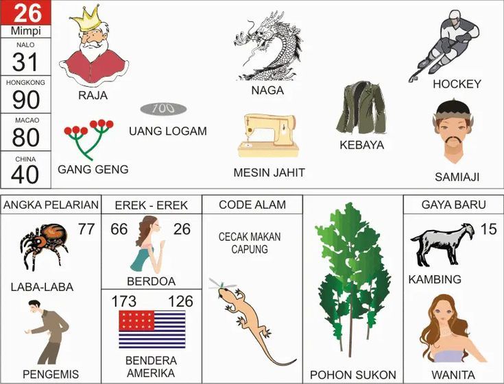 Erek Erek 26 2D Bergambar dan Buku Tapsir Mimpi Lengkap