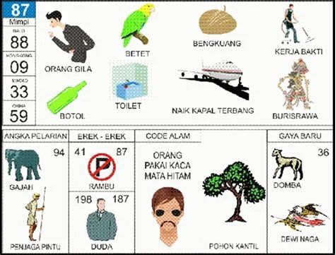 Erek Erek 87 2D Bergambar dan Buku Tapsir Mimpi Lengkap